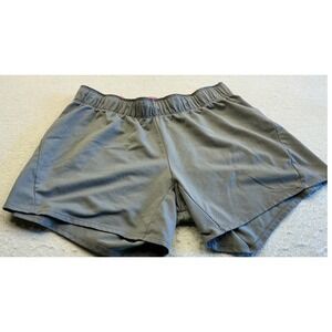 Nike Gray Dri-FIT Athletic Shorts Pink Logo Waistband Size M Running Gym Sport